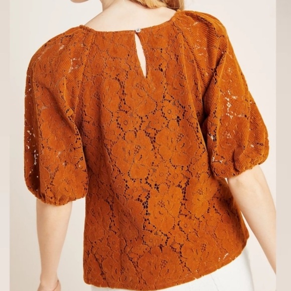 Anthropologie Dolan Norah Floral Corduroy Blouse - Small - Picture 2 of 6